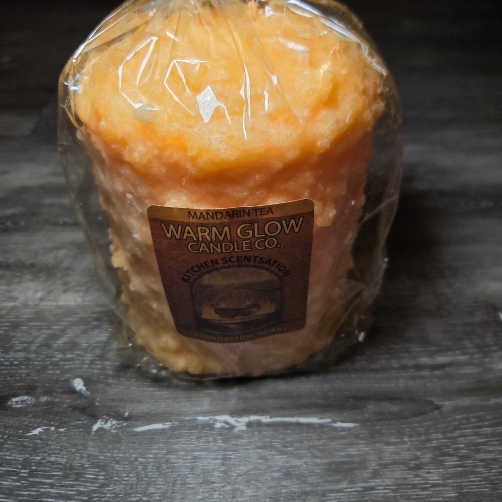 Warm Glow Candle Co Hearth Candle Mandarin‎ Tea Scented Hand Dipped India… - Picture 4 of 5